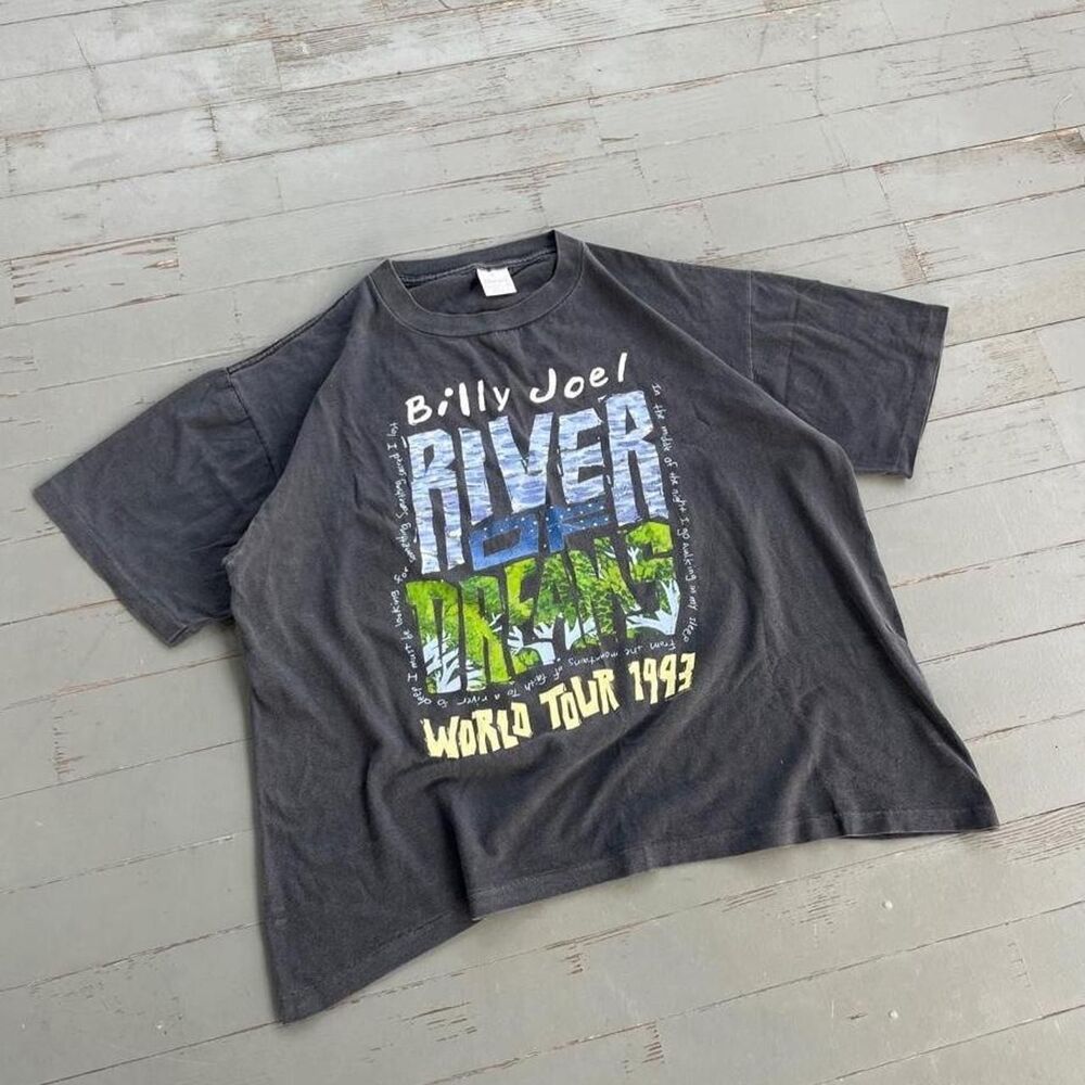 Vintage 1993 Murina Billy Joel River of Dreams Music Graphic Tee